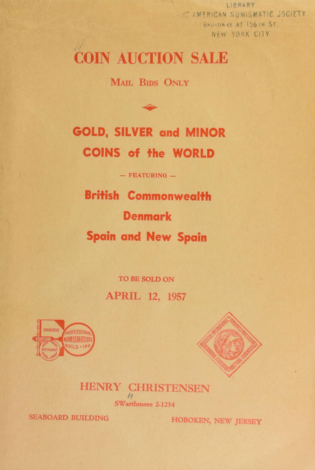 Auction Catalog Cover